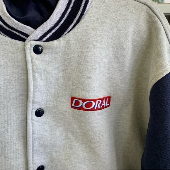 Vintage Doral Cigarettes Adult Coat Size Large Varsity Bomber Embroidery Logo - Picture 4 of 9